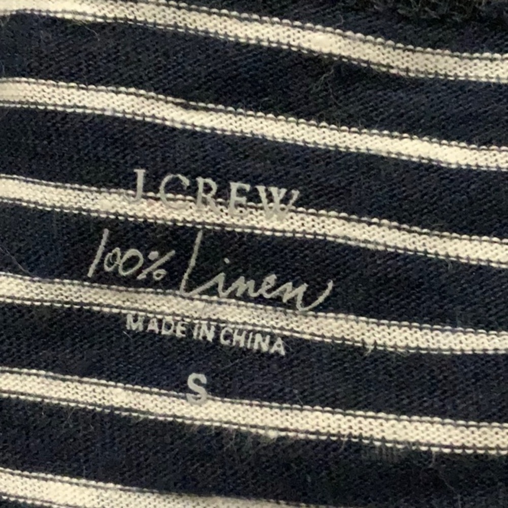 J Crew striped linen top. Size S - Picture 5 of 5